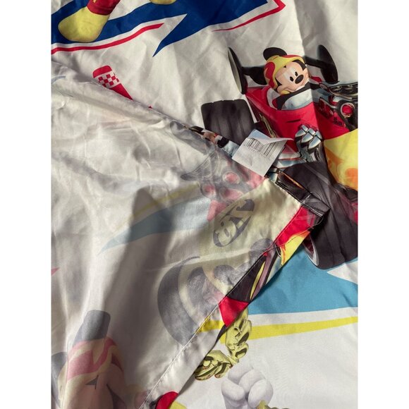 Disney Mickey Mouse Racing Car Twin Flat Sheet Cutter Crafts Sewing - Picture 8 of 9